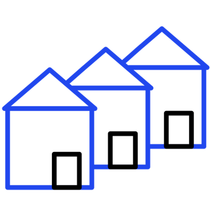 Rows of houses 