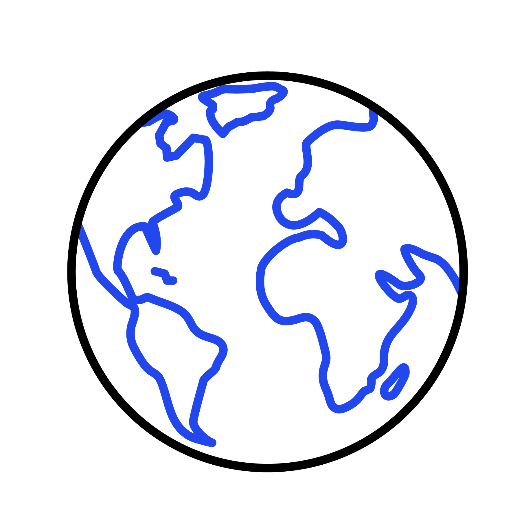 Icon of a globe