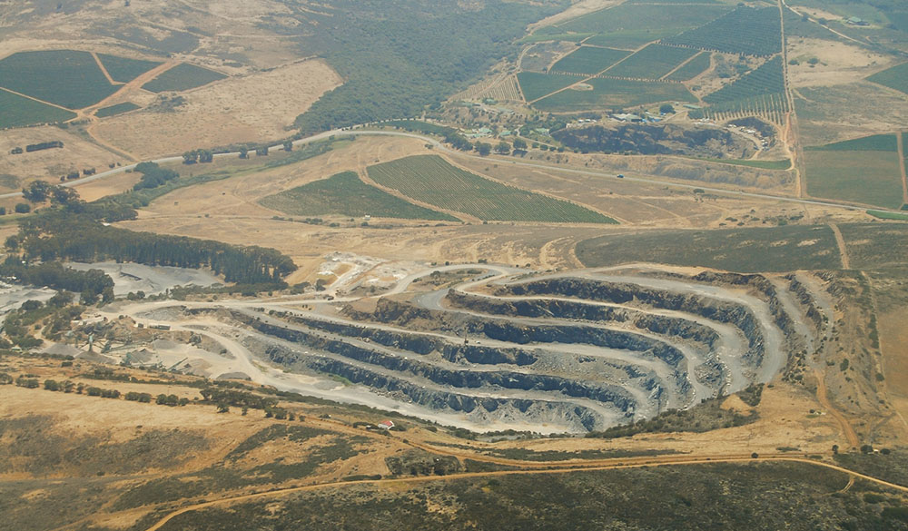 Open mine pit in South Africa