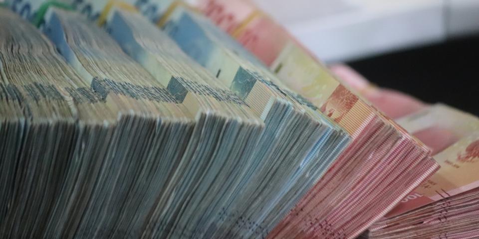 bank notes packed together