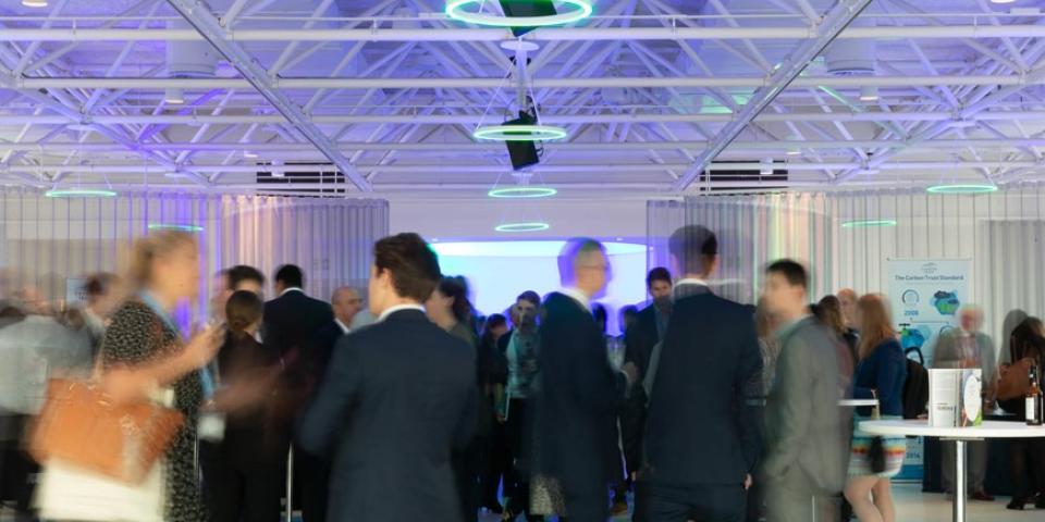 attendees at the Carbon Trust Corporate Sustainability Summit mingling
