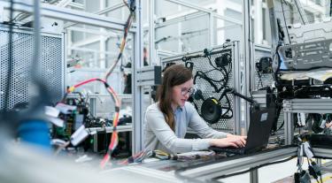 an engineer working at a computer 