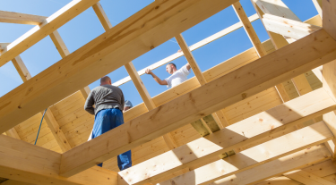 Buidling putting together a roof
