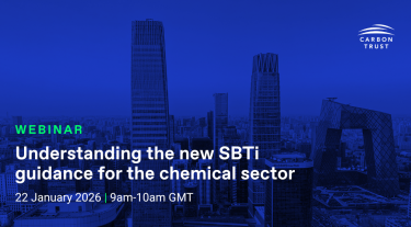 SBTi guidance for the Chemical sector webinar