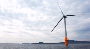 Wind turbine at sea