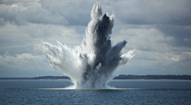 Sea explosion