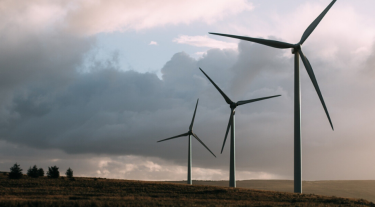 Three wind turbines cropped