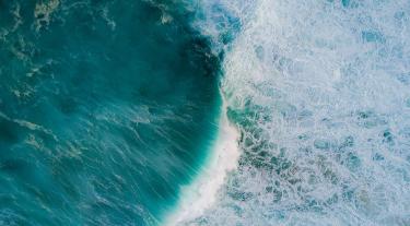 Aerial shot of sea
