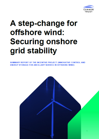 A step-change for offshore wind: Securing onshore grid stability report front cover