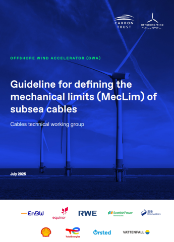 Guideline for defining the mechanical limits (MecLim) of subsea cables