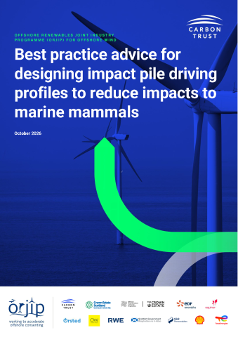 Best practice advice for desiging impact pile driving profiles to reduce impacts to marine mammals report cover