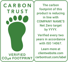 Verified net zero footprint label